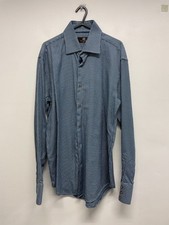 CIRCLE OF GENTLEMEN MENS SHIRT IN BLUE SIZE 16 MINT S789 