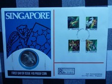 S-58: SINGAPORE, 1973 10$, 0.900, 0.8999 oz, FDC, Hutt issue, No.2 of only 300