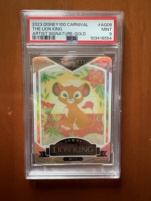 Disney100 Carinval - THE LION KING Artist Signature Gold - PSA 9 Mint - #AG06