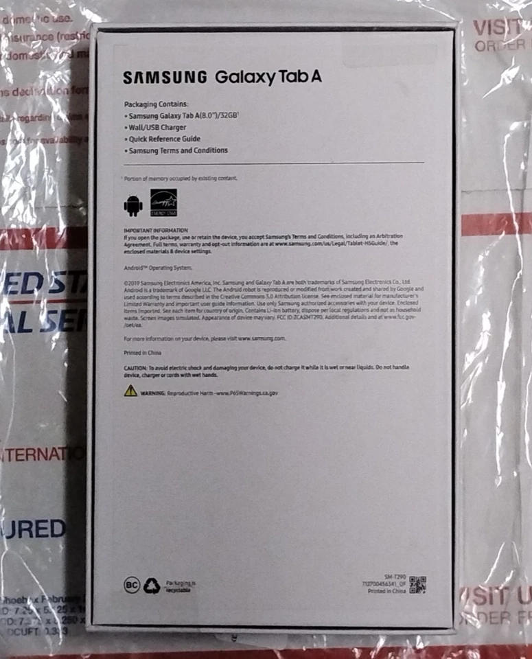 New Samsung Galaxy Tab A 8.0" (2019) 32GB Black (Wi-Fi) SM-T290 Sealed - Image 2 of 4