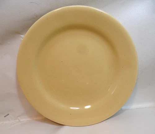 4 Vintage BAUER pottery yellow 6" Bread Butter Plate Los Angeles USA