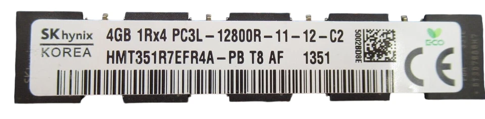 HP 4GB PC3L-12800R DDR3-1600MHz ECC 1Rx4 Memory 713981-B21 713754-071 715282-001 - Image 3 of 4