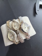 BE01 VTG Lady Lot Mechanical Wind Watches Waltham Elgin For Repair Restoration**