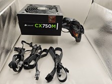 Corsair CX750M 750W 80 Plus Sem-Modular ATX PC PSU Power Supply Black