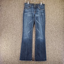 7 For All Mankind jeans Womens 27x33 Bootcut Blue Distressed Denim