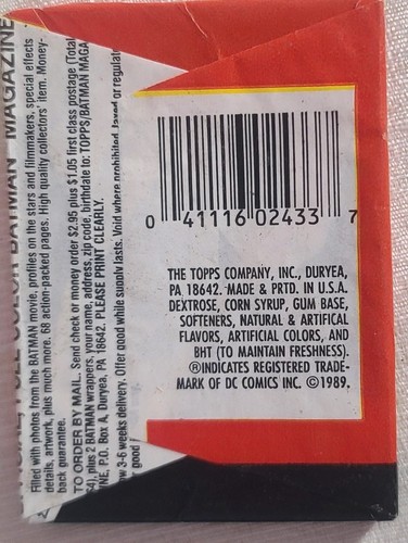 1989 "topps" Batman Cards - 33 Pkgs. - Alle NEUEN und werkseitig versiegelten Wachspackungen -... - Bild 2 von 2