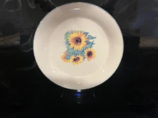 Sunflower Dinner Plates, Home & Garden Party Set Of 2 Microwave, 10"~ China Made