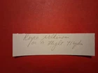 WW2 RAF BATTLE OF BRITAIN HURRICANE PILOT   PENCIL  SIGNED CARD