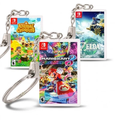 Nintendo Switch Miniatur Spielhülle Schlüsselanhänger Spieleauswahl Geschenk - Bild 1 von 4