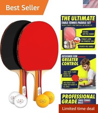 Professional Ping Pong Paddle Sets, 2 Paddle or 4 Paddle Table Tennis Set wit...