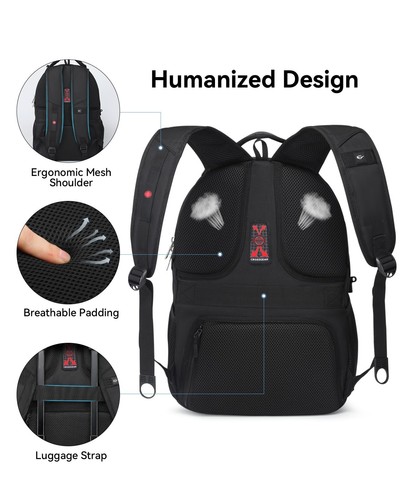 Travel Backpack Large Water Resistant Laptop Bookbag Utility Work Commuter Bu... - Picture 4 of 9