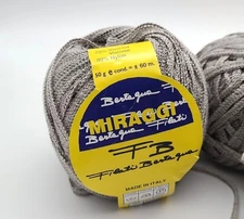 Miraggi Bertagna Filati Ribbon Yarn Nylon 66 yd each 5 - 50 G Balls Tan