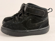 Nike Court Borough Mid 2 TDV Black Toddler Sneakers Hook  Loop Size 6C CW5869