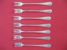 Set of 7 silverplate cocktail seafood forks J. Rogers anchor AA Pat. Sept.1912
