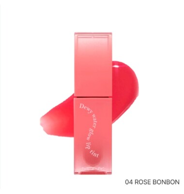 MACQUEEN Dewy Water Glow Lip Tint - 5 Colors #04 Rose Bonbon #kath
