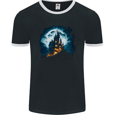 A Haunted Castle Fantasy Halloween Herren Ringer T-Shirt FotL