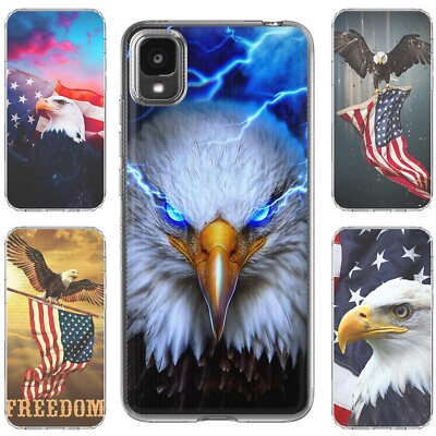 For TCL 30z 30LE ION z ShockProof TPU Phone Case Cover+Tempered Glass-EAG