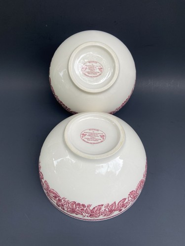 JOSIAH WEDGEWOOD & SONS WILLIAMS-SONOMA MAYFAIR RED VINE INDIVIDUAL SALAD BOWLS - Picture 7 of 20