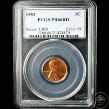 1953~Lincoln Wheat Cent Proof~PCGS PR66RD~Combo Ship~!