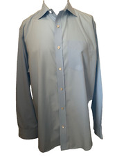 Banana Republic men's spring summer dress shirt lite blue L 16/16.5 100 cotton