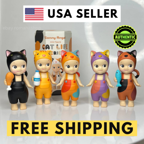AUTHENTIC Sonny Angel Cat Life Series 2024 Limited Edition Lucky Colors Open Box