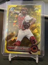 2022 Bowman Draft Sapphire Yellow Refractor Logan Tanner #BDC-55 Reds #’d /99