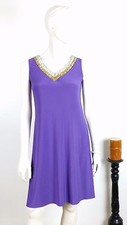 TIANA B OCCASION FORMAL KNEE DRESS Size S Embellished V~Neck Sleeveless