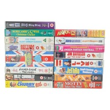 VHS Video Tape Bundle Lot inc British Comedy, Sports, Bottom, Ali G, Jethro