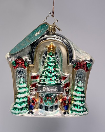 Vtg Cristopher Radko 2013 Dillard’s 75 Years Of Style Christmas Glass Ornament - Picture 3 of 11