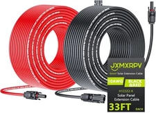 Solar Charge Controller Extension Cable 33 Ft 10AWG (6mm²) with 33Ft 