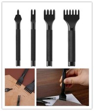 4X Leather Hole Punches Lacing Stitching Punche 1/2/4/6 Prong Leather Hole Tool