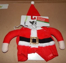 Christmas Dog Costume 3D Santa Small To Extra Small 12 To 19 Lbs 150V