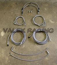 Front & Rear Brake Line Replacement Kit For 96-00 Honda Civic w/rear drum