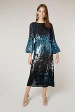 New Rixo London Coco Ombre Sequin Dress Sz S UK 10