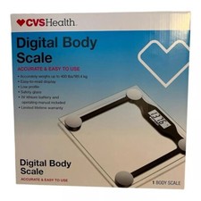CVS Electronic Digital Body Scale Weight Bathroom Glass