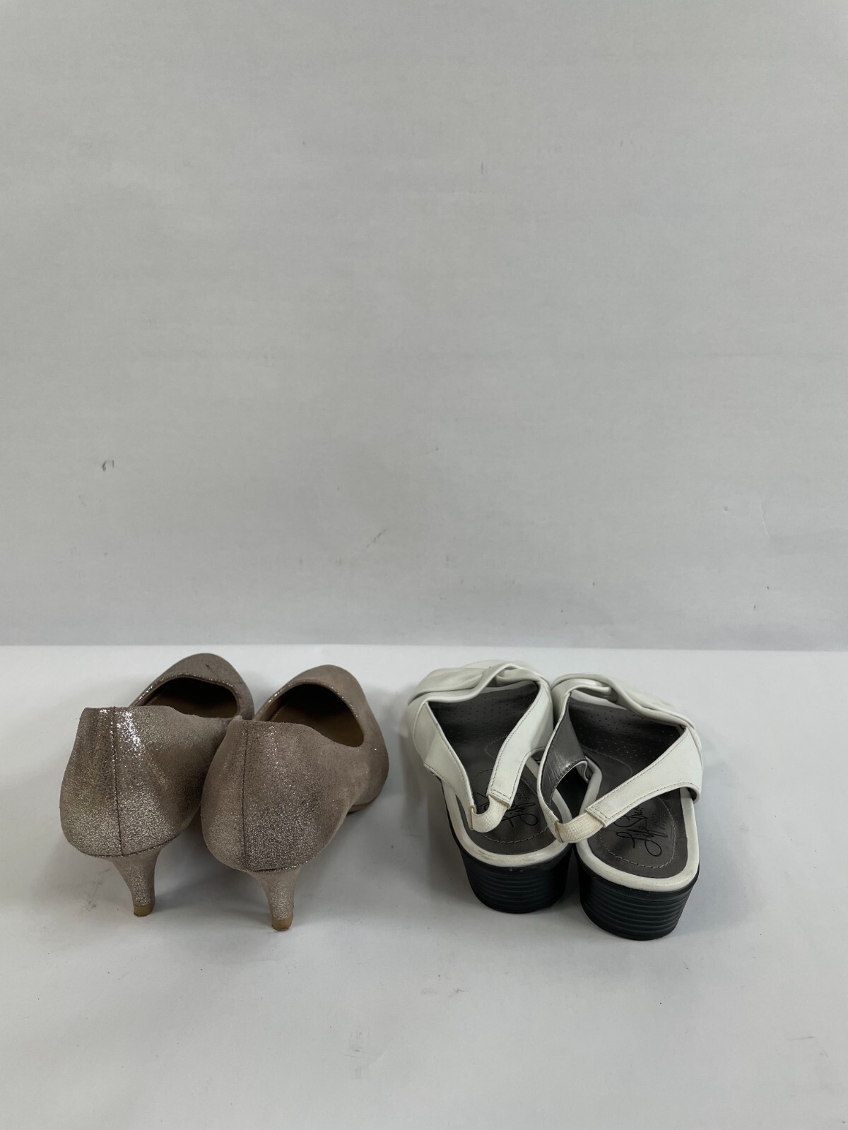 Lotto di 2 Sandali Donna Fioni Rosa Tacchi e Life Stride Bianchi Sistema Morbido