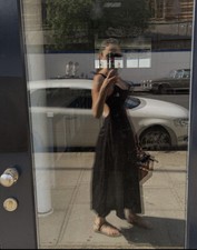 ZIMMERMANN OPEN BACK LINEN DRESS. size1/uk8