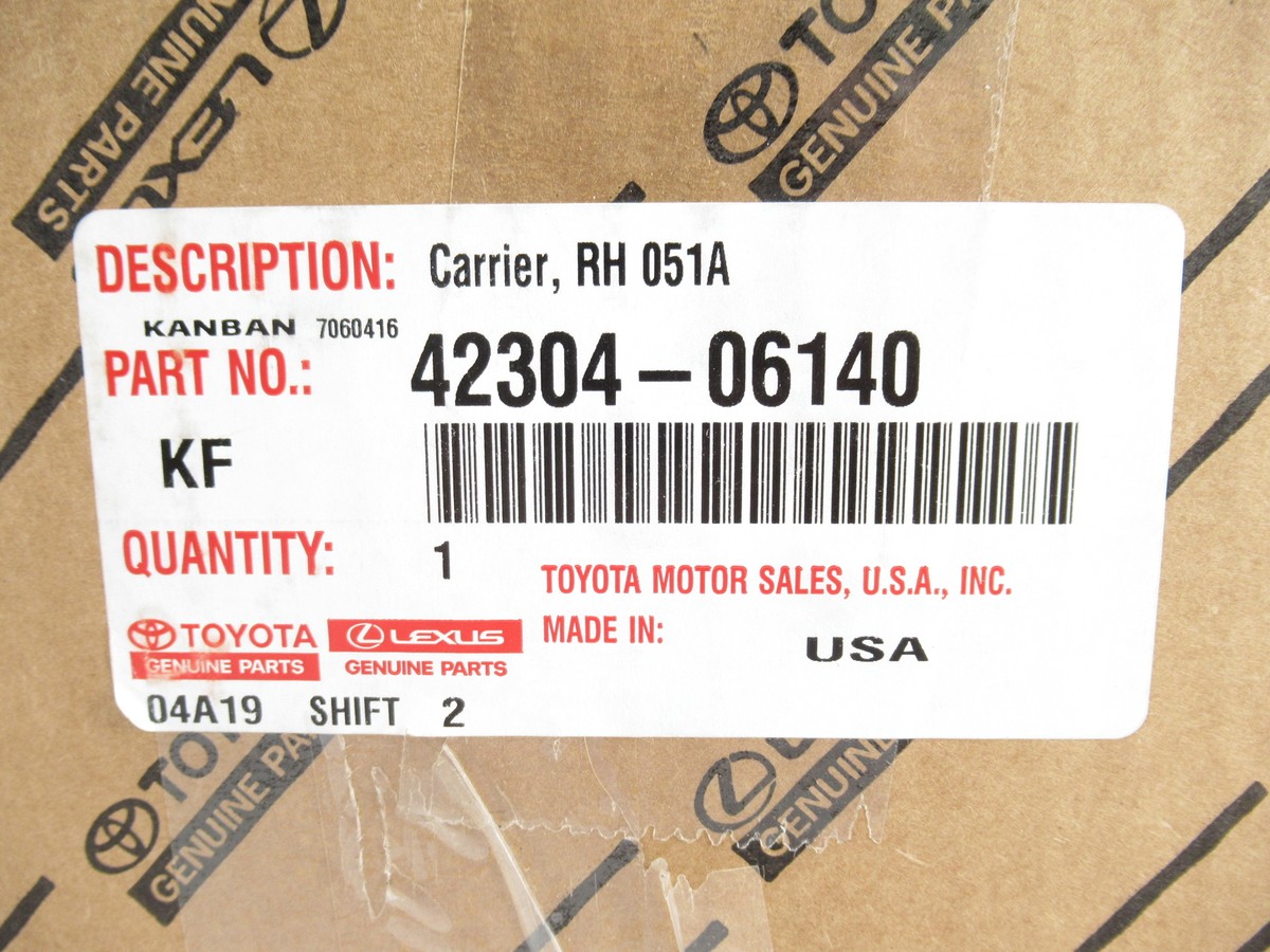 Genuine OEM Toyota 42304-06140 Passenger Rear Knuckle 13-18 Avalon