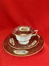 1921 George Jones Sons Crescent China Art Nouveau trio pattern #28146