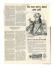 Vintage 1939 Texaco Marfak 40 Pt Service Golf Tie In Ad from Colliers 7/15/1939