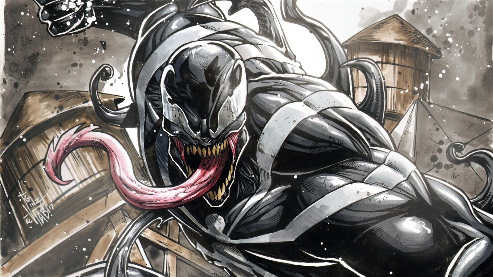 Venom Marvel  Metal Art Print Comics Poster 8in x 12in Lot Up