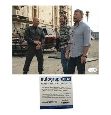 GUY RITCHIE AND JASON STATHAM DOUBLE SIGNED 8x10 WRATH OF MAN AUTOGRAPHED ACOA
