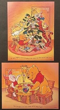 HOJAS DE RECUERDO ESTAMPILLAS TURCOS Y CAICOS WINNIE THE POOH 1996 MNH DISNEY NAVIDAD