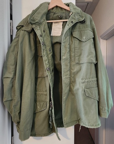 Vintage Alpha Industries Cold Weather Field Coat Jacket Sz Small Green USA100 - Picture 2 of 5