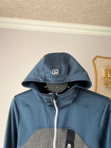 ORTOVOX MERINO INSIDE HOODY FULL ZIP BLUE FLEECE JACKET WOOL MENS SIZE M - Picture 3 of 17