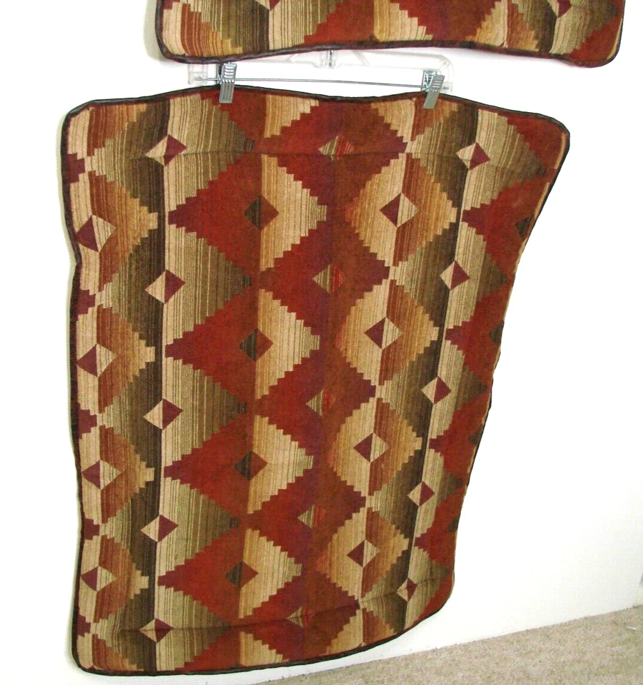 Par de fundas de almohada croscill fundas chenilla estándar 27X21" Santa Fe óxido SW Foto 2 de 4