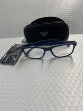 Emporio Armani EA3147 5754, Matte Blue, Rectangular Men's Eyeglasses