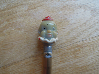 Vintage Pencil Topper Circus Monkey Clown Clowning Around Face