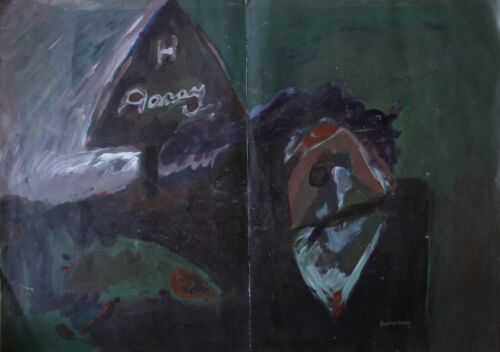 Peinture de Luis Angel Barbachano. Aucun titre. 1988. Original signé par l'artiste - Photo 1 sur 8