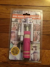 NEW Promark Selfie Stick Mini Audio Jack Monopod. Color: Pink and White